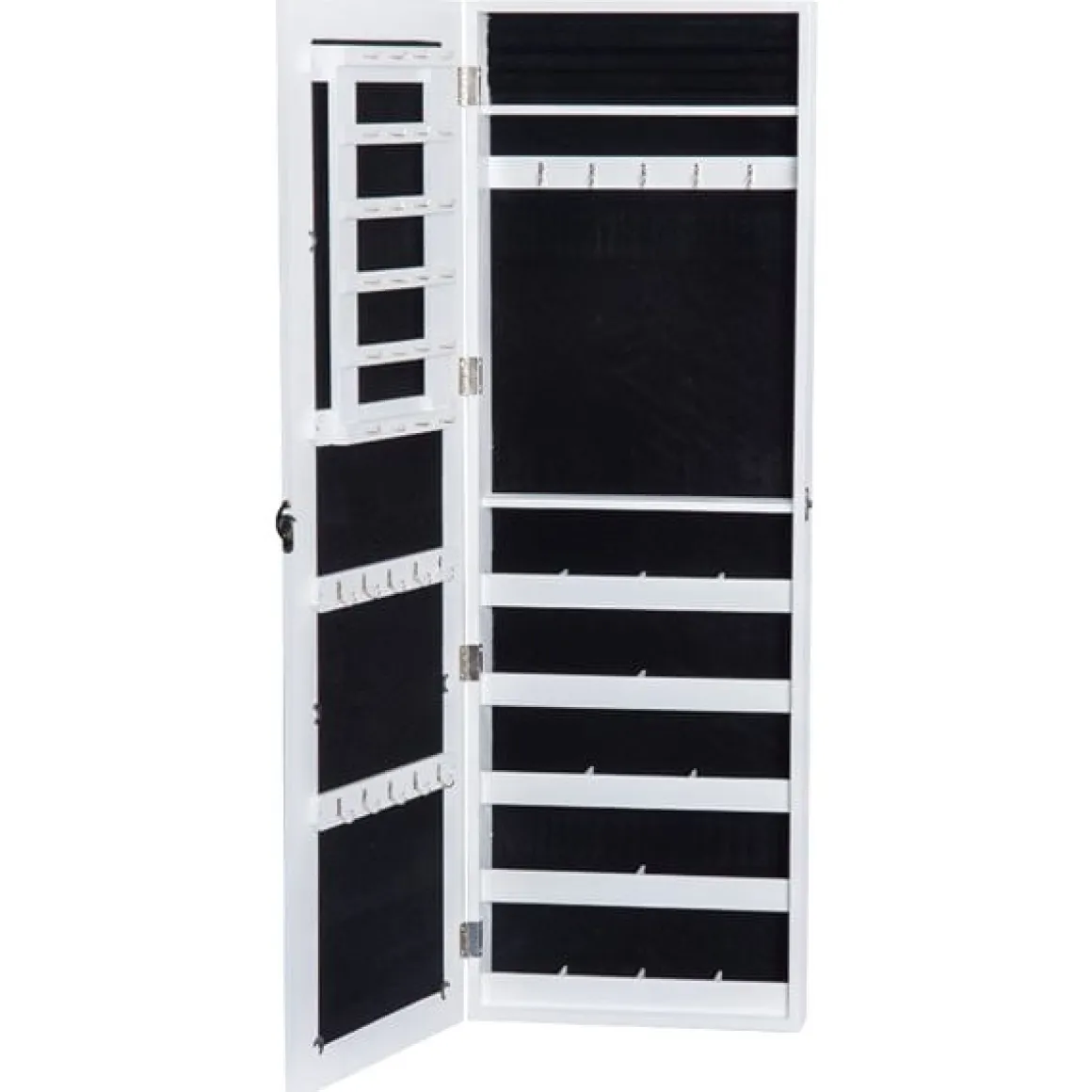 Espejo joyero Homcom blanco 112x37x9,5 cm