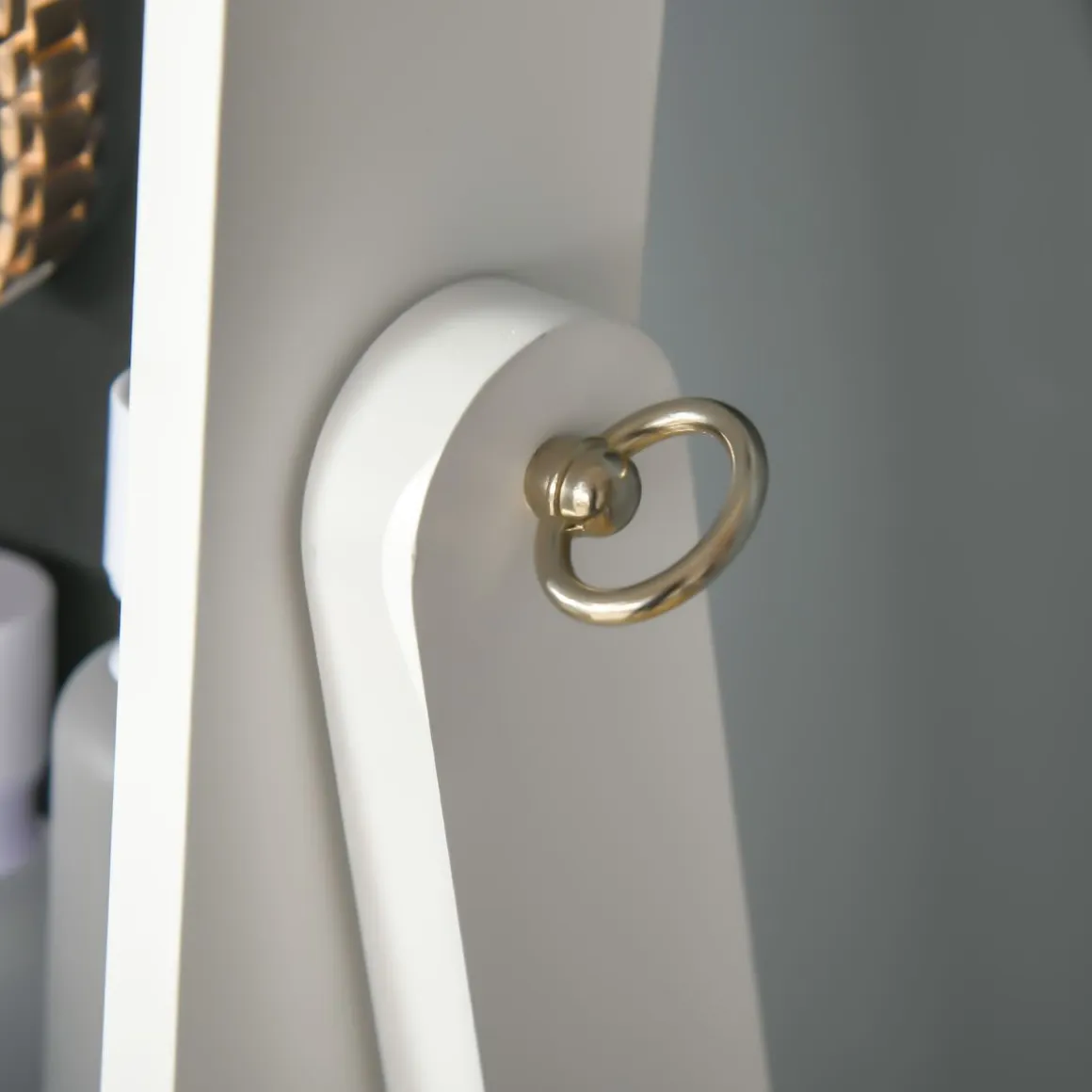 Espejo joyero Trenddi Homcom con luces LED blanco 151,5x46x36,5 cm