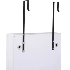 Espejo joyero Yoice Homcom con puerta 5 estantes + 2 cajones blanco 120x37x10 cm