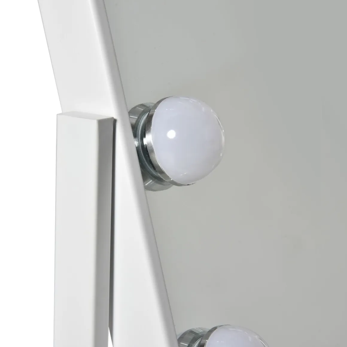 Espejo Lokin Homcom 3 modos 12 LEDs blanco 47,4x32,8x11 cm