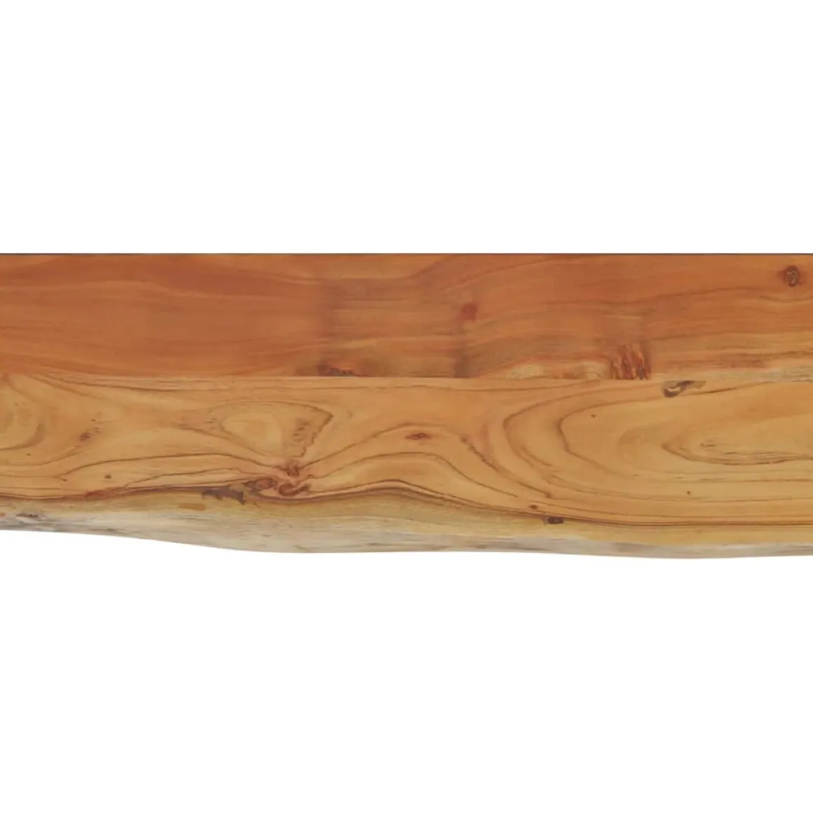Estante de pared Acacia borde irregular natural 2,5x70x30 cm