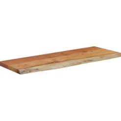 Estante de pared Acacia borde irregular natural 2,5x70x30 cm
