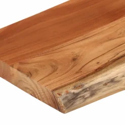 Estante de pared Acacia borde irregular natural 2,5x70x30 cm