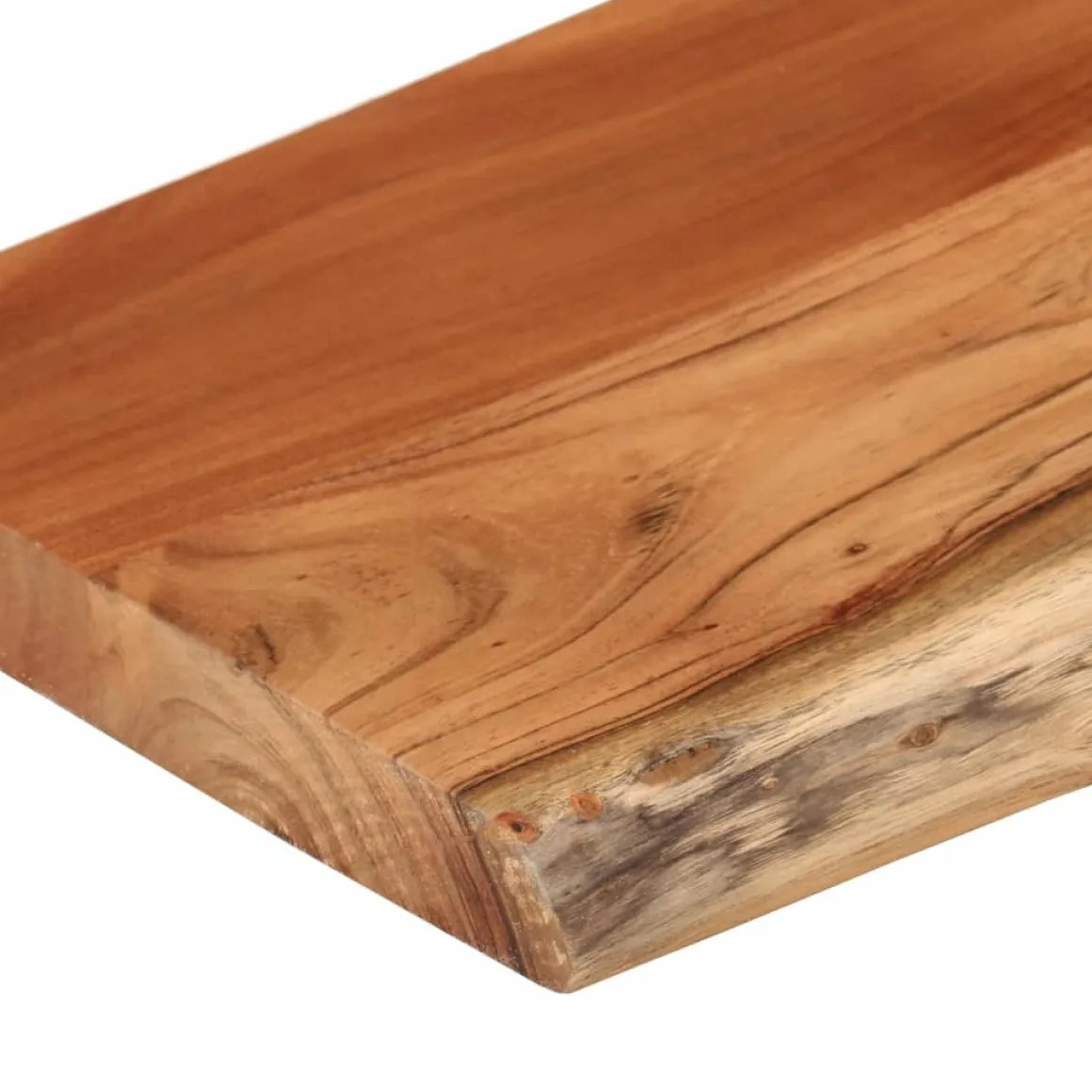Estante de pared Acacia borde irregular natural 2,5x70x30 cm