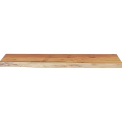 Estante de pared Acacia borde irregular natural 2,5x70x30 cm