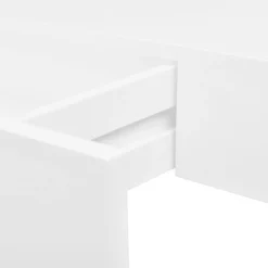 Estante de pared flotante 1 cajón blanco 8x48x25 cm