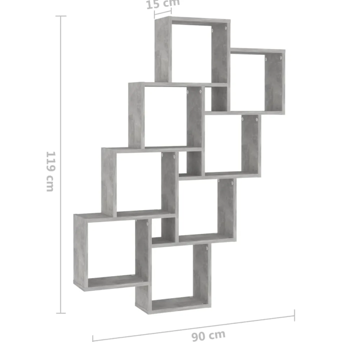 Estante de pared Hinzo 8 cubos 119x90x15 cm