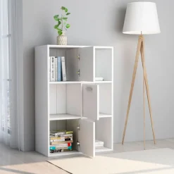 Estantería América 3 puertas + 3 módulos blanco 90x60x29,5 cm