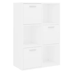 Estantería América 3 puertas + 3 módulos blanco 90x60x29,5 cm
