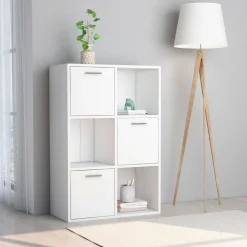 Estantería América 3 puertas + 3 módulos blanco 90x60x29,5 cm