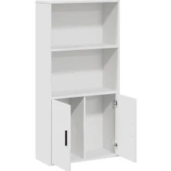 Estantería Cordel 2 compartimentos + 2 puertas blanco 120x60x24 cm