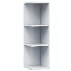 Estantería de baño rinconera Noa 3 estantes blanco 65x20x21 cm