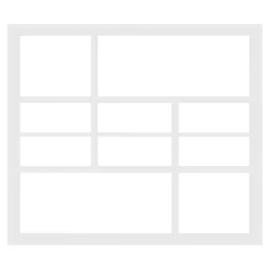 Estantería de pared 10 compartimentos blanco 78x90x16 cm