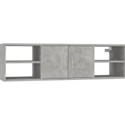 Estantería de pared Acra 1 armario + 4 estantes 29x102x30 cm