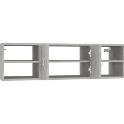 Estantería de pared Acra 1 armario + 4 estantes 29x102x30 cm