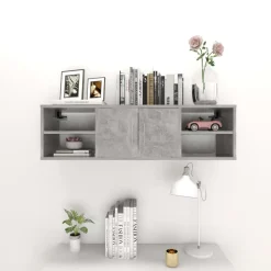 Estantería de pared Acra 1 armario + 4 estantes 29x102x30 cm