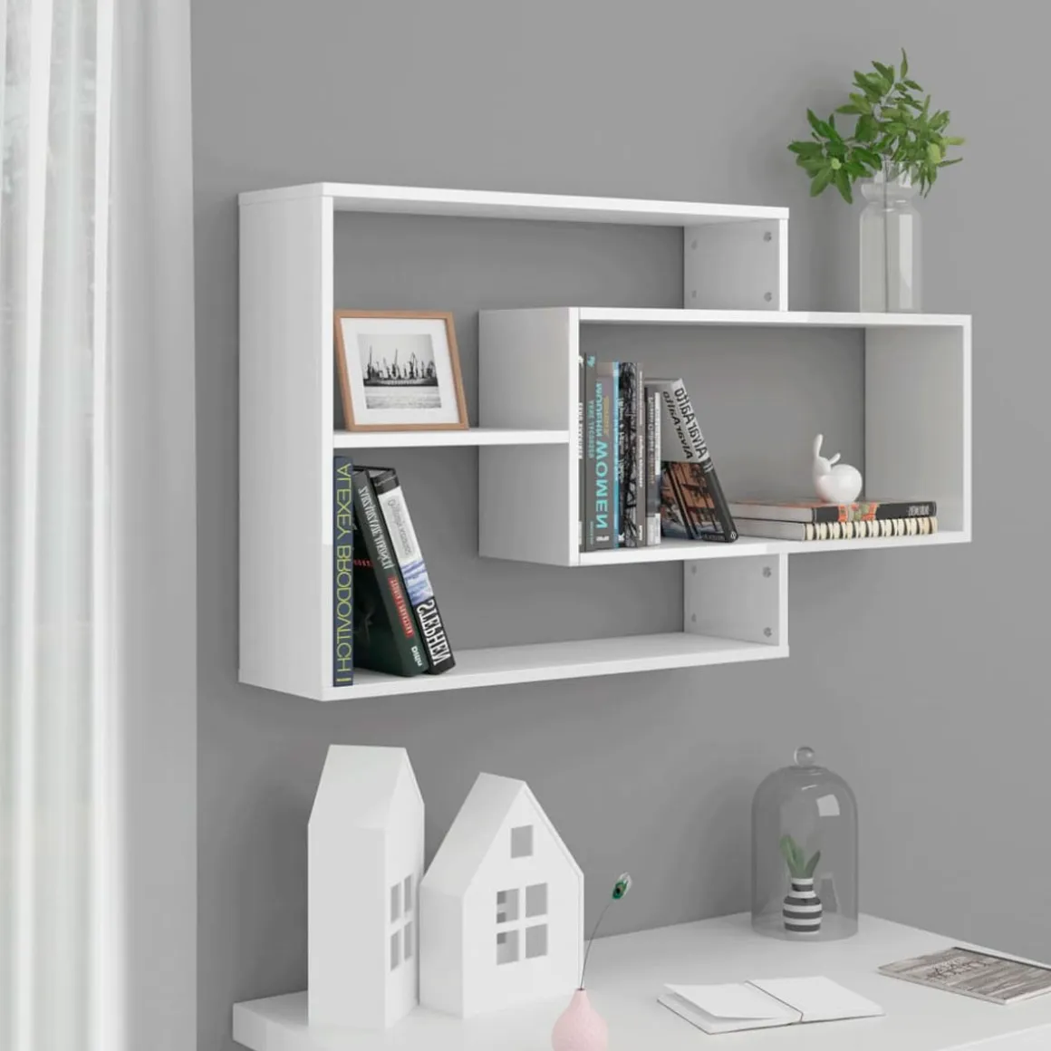 Estantería de pared Kimeko forma irregular 58,5x104x20 cm
