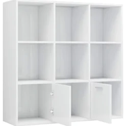 Estantería Fitz 7 compartimentos + 2 armarios 98x98x30 cm