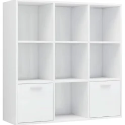 Estantería Fitz 7 compartimentos + 2 armarios 98x98x30 cm