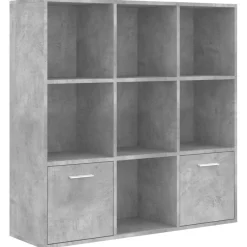 Estantería Fitz 7 compartimentos + 2 armarios 98x98x30 cm