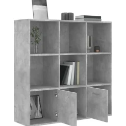 Estantería Fitz 7 compartimentos + 2 armarios 98x98x30 cm