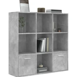 Estantería Fitz 7 compartimentos + 2 armarios 98x98x30 cm