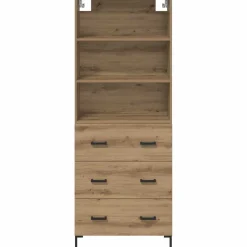 Estantería Frida 3 estantes + 3 cajones roble 180x69,5x69,5 cm