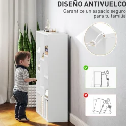 Estantería Godwin Homcom 11 compartimentos blanco 106x74,3x24 cm