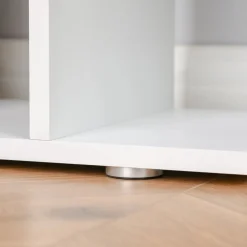 Estantería Homcom 6 niveles diseño en S blanco 191x80x24 cm