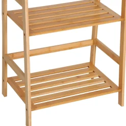 Estantería Homcom diseño escalera 4 niveles bambú 120x48x31,5 cm