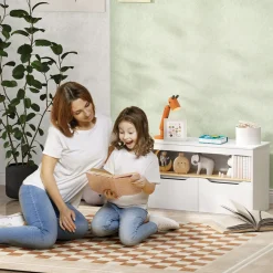 Estantería infantil Cilantro Aiyaplay compartimento + 2 cajones +3A blanco 45x80x30 cm