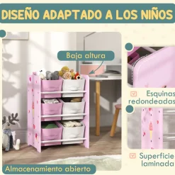 Estantería infantil Yoyó Aiyaplay 6 cajas +3A 60x43x30 cm
