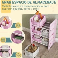 Estantería infantil Yoyó Aiyaplay 6 cajas +3A 60x43x30 cm