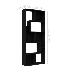 Estantería Kenta forma irregular uso vertical u horizontal 161x67x24 cm
