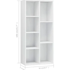 Estantería Lawer 7 compartimentos 106x50x25 cm