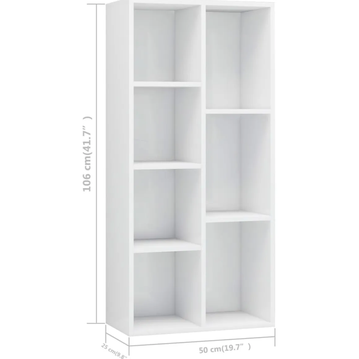 Estantería Lawer 7 compartimentos 106x50x25 cm