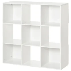 Estantería Libbe Homcom 9 compartimentos blanco 91,5x91,5x29,5 cm