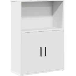 Estantería Lito 1 compartimento + 2 puertas blanco 85x60x24 cm