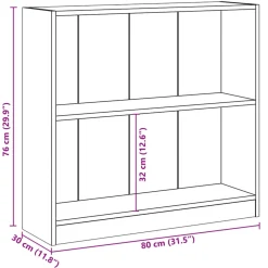 Estantería Mirlo 2 compartimentos 75x80x24 cm
