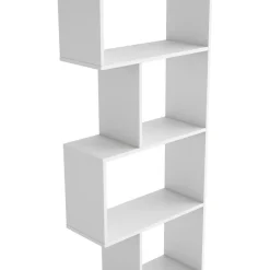 Estantería Neón 5 niveles diseño asimétrico blanco 180,6x60x25 cm