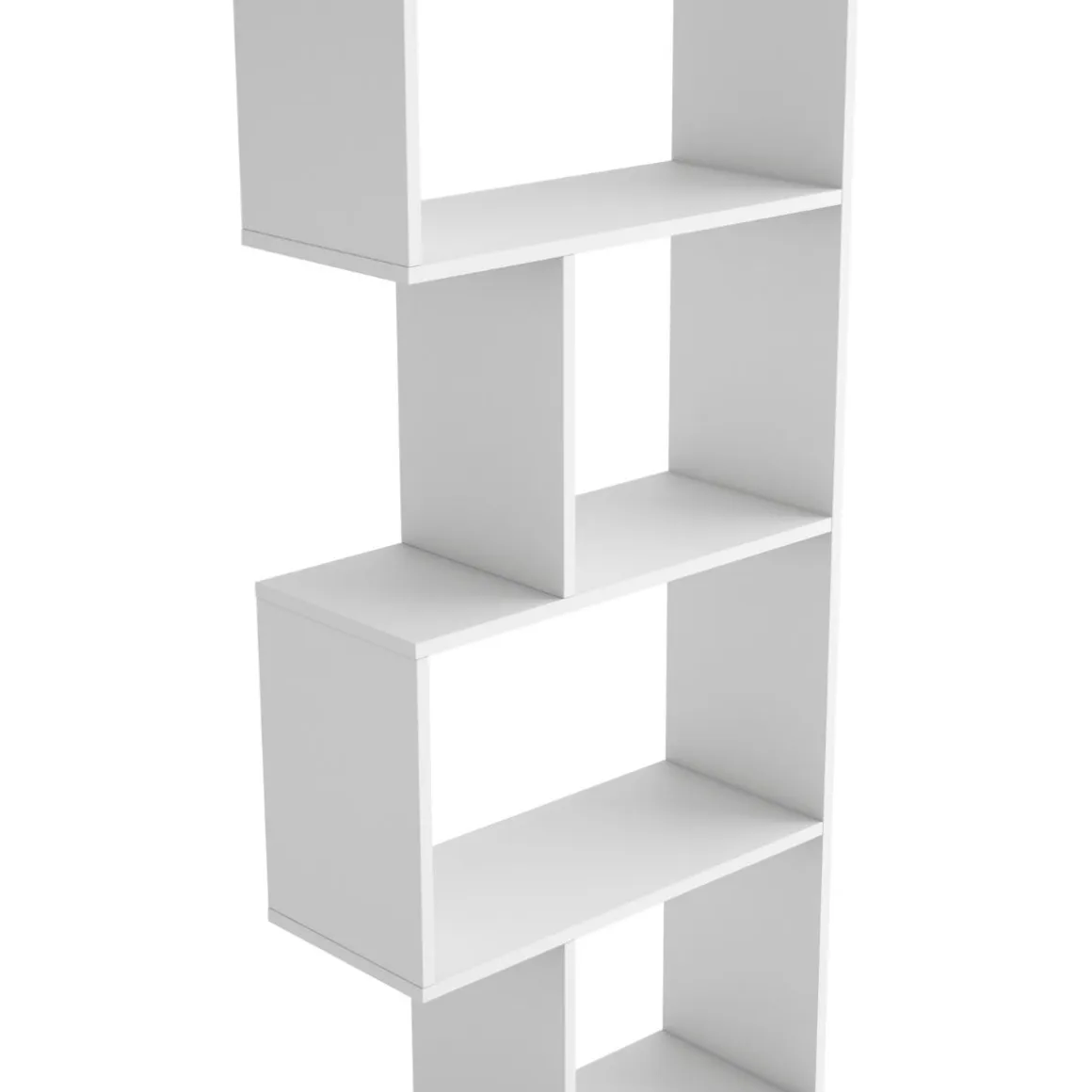 Estantería Neón 5 niveles diseño asimétrico blanco 180,6x60x25 cm