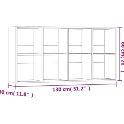 Estantería Onza 8 compartimentos 130x66x30 cm