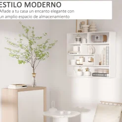 Estantería Rovi Homcom 7 compartimentos blanco 80x94x19,5 cm