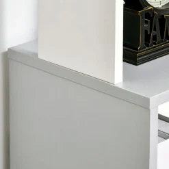 Estantería Vik Homcom 5 niveles asimétrica blanco/gris 161x33x28 cm