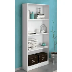 Estanteria Aura 4 Baldas Blanco 180 80 25 Cm