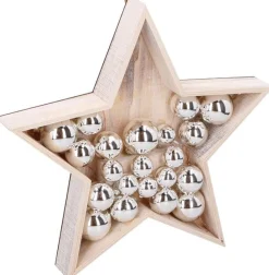 Estrella de madera 15 LED 36 cm