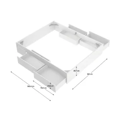 Estructura de cama Alice con 4 cajones blanco 36,7x160x196,4 cm