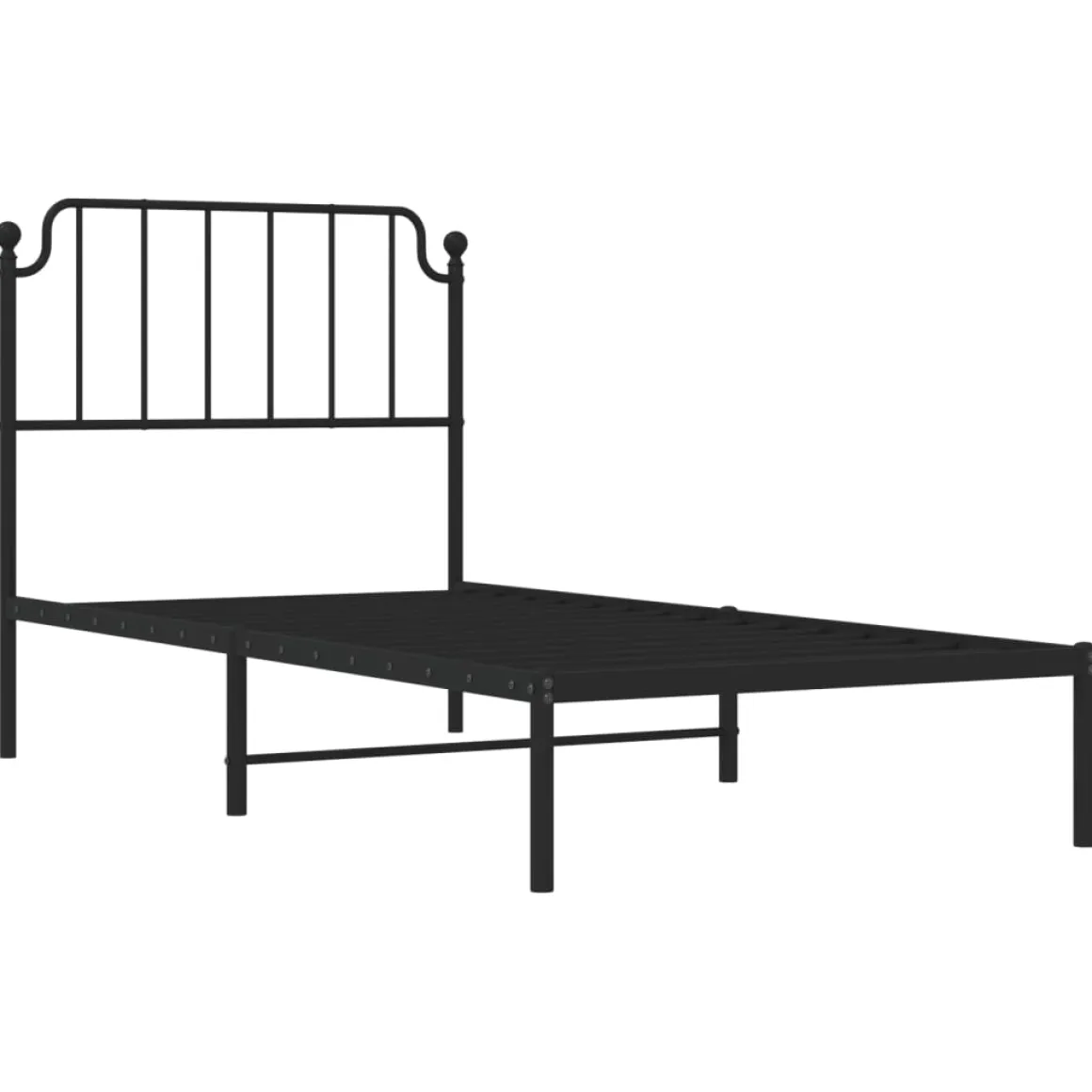 Estructura de cama Bear con cabecero metal negro
