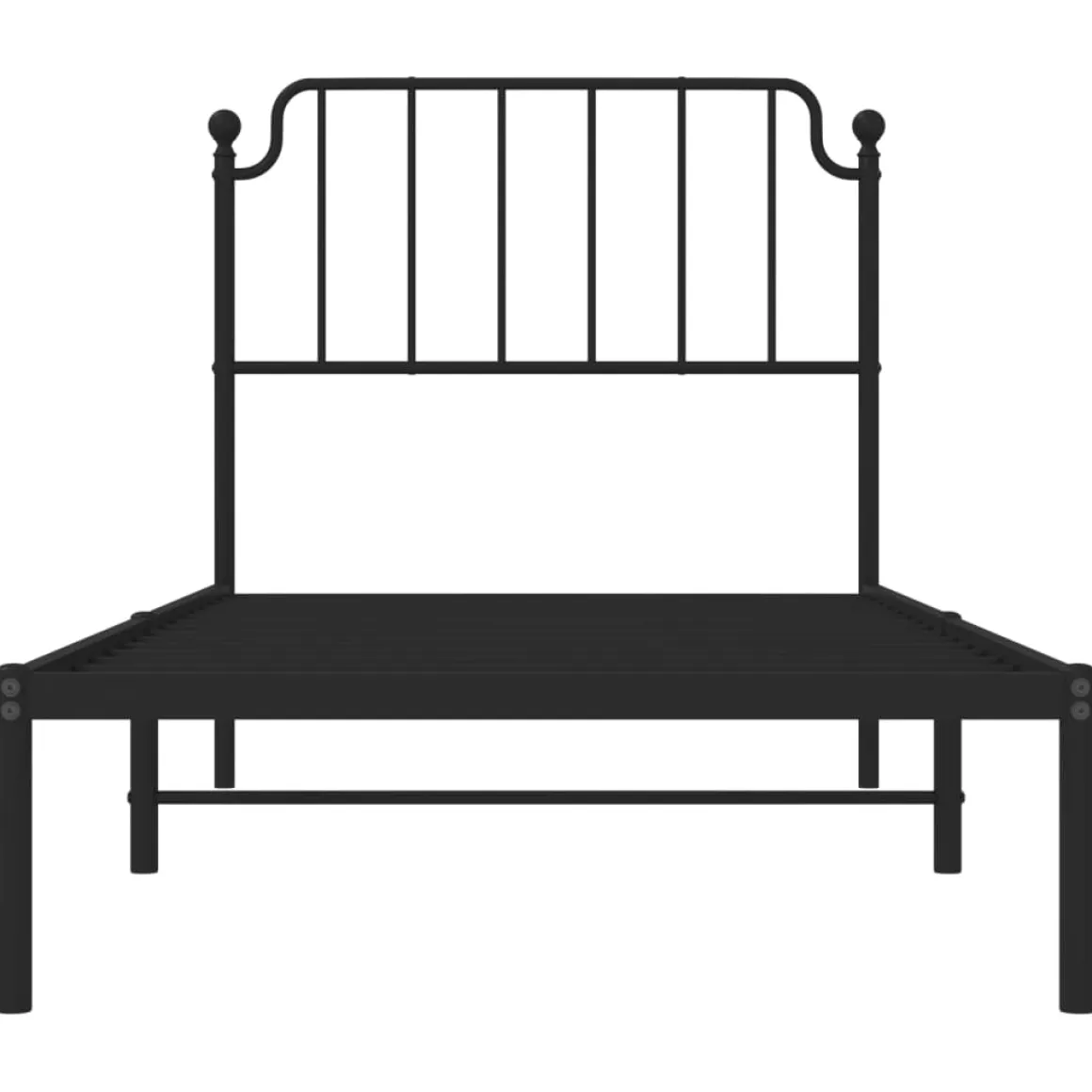 Estructura de cama Bear con cabecero metal negro