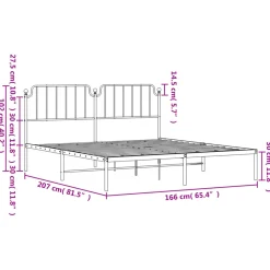 Estructura de cama Bear con cabecero metal negro